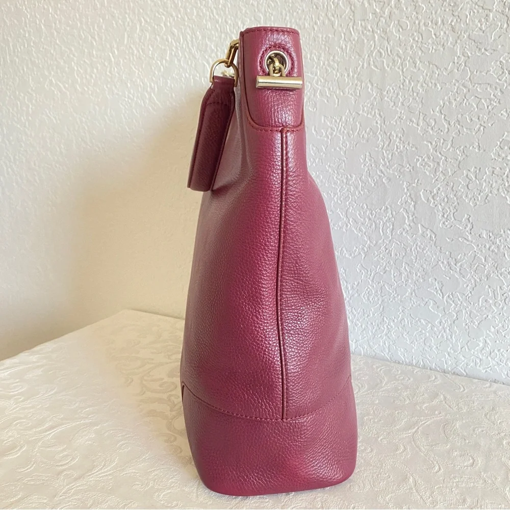 Tory Burch burgundy hobo bag